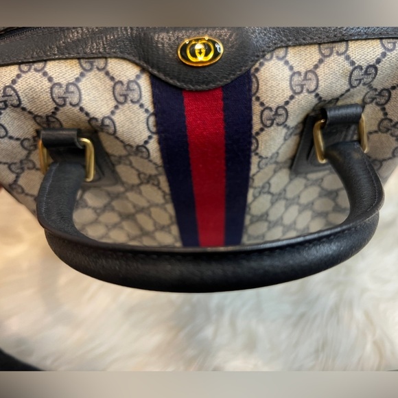 NEW ARRIVAL: Gucci Vintage GG Sherry Line Hand Bag PVC - Picture 11 of 17